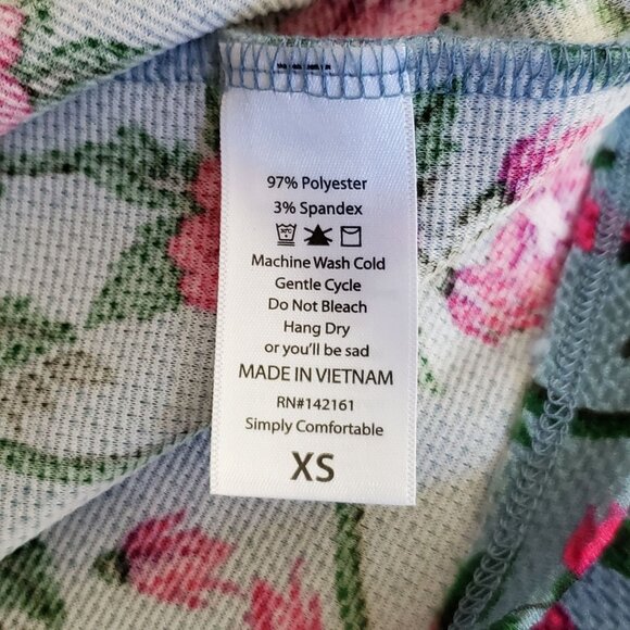 LuLaRoe Amelia Women's Dress Floral Print A-Line Dress XS Pleated Pockets - Picture 8 of 10